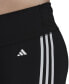 Essentials Plus Size 3-Stripes High-Waisted Shorts