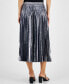 ფოტო #2 პროდუქტის Women's Metallic Pleated Midi Skirt