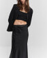 ფოტო #4 პროდუქტის Women's Midi Satin Skirt