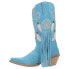 Фото #3 товара Dingo Day Dream Fringe Embroidery Round Toe Cowboy Womens Blue Casual Boots DI1