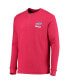 ფოტო #4 პროდუქტის Men's Red Buffalo Bills Logo Maverick Thermal Henley Long Sleeve T-shirt