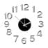 Фото #1 товара Настенное часы Наклейка Белый Серебристый ABS EVA Ø 35 cm (6 штук)