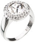 Фото #1 товара Silver ring with glittering Swarovski crystal 35026.1