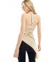 Фото #4 товара Lioness halterneck asymmetric hem top in taupe