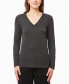 ფოტო #1 პროდუქტის Women's V-Neck Wide-Hem Wide-Cuff Sweater