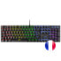 Фото #1 товара Mars Gaming MK422 Black Mechanical Gaming RGB Keyboard Antighosting Mechanical Switch Brown French Language - Full-size (100%) - USB - Mechanical - AZERTY - RGB LED - Black