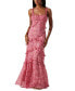 ფოტო #1 პროდუქტის Women's Olina Printed Ruffled Sleeveless Maxi Dress