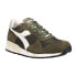 Фото #2 товара Diadora Trident 90 Ripstop Lace Up Mens Green Sneakers Casual Shoes 178273-7040