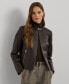 ფოტო #1 პროდუქტის Petite Leather Moto Jacket