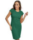 Women's Short-Sleeve Scuba-Crepe Sheath Dress