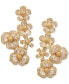 Gold-Tone Fleurette Linear Earrings