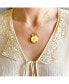 Personal Safety Device - Gold Star Burst Charm Necklace with Crystal Pendant