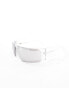 Spitfire saltash visor sunglasses in clear with silver lens