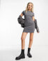 Miss Selfridge acid wash mini dress in grey