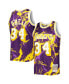 Men's Shaquille O'Neal Purple Los Angeles Lakers 1996-97 Hardwood Classics Marble Swingman Jersey Фиолетовый, L - фото #1