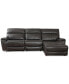 Фото #10 товара Hutchenson 114.5" 3-Pc. Zero Gravity Leather Sectional with 1 Power Recliner and Chaise, Created for Macy's