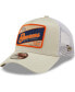 Men's Khaki, White Denver Broncos Happy Camper A-Frame Trucker 9FORTY Snapback Hat