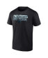 ფოტო #3 პროდუქტის Men's Black Carolina Panthers Big and Tall Two States One Team Statement T-shirt