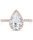 Certified Lab Grown Diamond Pear-Cut Halo Engagement Ring (2-1/2 ct. t.w.) in 14k Gold