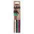 MILAN Box 6 Thick Lead Hexagonal Colour Pencils Copper Black Wood