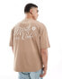 Фото #1 товара ASOS DESIGN oversized t-shirt with back print in brown