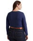 ფოტო #2 პროდუქტის Plus Size Stretch Long-Sleeve Tee