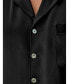 Men's 22 Momme Contrast Trim Short Silk Pajama Set for Men Черный, XSmall - фото #4