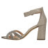 Фото #3 товара Nina Haiden Rhinestone Block Heels Womens Silver Dress Sandals HAIDEN-PLA