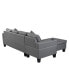 L-Shaped Sectional Sofa Set with Chaise Lounge