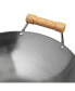 Фото #4 товара Classic Series Round Bottom Carbon Steel Wok with Birch Handles, 14"