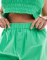 ASOS DESIGN Curve Kaye cotton beach boxer short in bright green