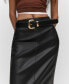 Фото #3 товара Women's Faux-Leather Pencil Skirt