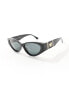 Фото #6 товара Versace slim cateye sunglasses in black