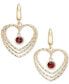 ფოტო #3 პროდუქტის Citrine Orbital Triple Heart Drop Earrings (1-5/8 ct. t.w.) in 14k Gold-Plated Sterling Silver (Also in Garnet)