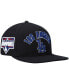 Men's Black Los Angeles Dodgers Stacked Logo Snapback Hat