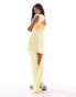 Фото #2 товара ASOS DESIGN chiffon evening dress with high low hem in lemon yellow