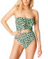 Jessica Simpson 298828 Wild Thing Ruched Keyhole Front One Piece Swimsuit M