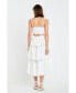 ფოტო #2 პროდუქტის Women's Scallop Sleeveless Tiered Dress