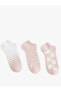 3'lü Patik Çorap Seti Geometrik Desenli