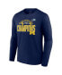 Фото #3 товара Men's Navy Michigan Wolverines 2023 Big Ten Football Conference Champions Long Sleeve T-shirt