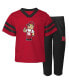 Toddler Boys and Girls Scarlet Nebraska Huskers Two-Piece Red Zone Jersey and Pants Set