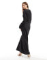 Фото #4 товара ASOS DESIGN satin long sleeve pleated front maxi dress in black