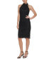 ფოტო #3 პროდუქტის Women's Halter Mock Neck Sheath Dress