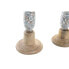 Candleholder DKD Home Decor Metal Mango wood (17 x 17 x 52,5 cm) (2 Pieces)