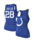Фото #3 товара Women's Threads Jonathan Taylor Royal Indianapolis Colts Player Name and Number Tri-Blend Tank Top