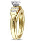 ფოტო #2 პროდუქტის Certified Diamond (1/2 ct. t.w.) Marquise and Princess-Shape Bridal Set in 14k Yellow Gold