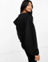 Фото #3 товара ASOS DESIGN oversized zip through crop hoodie in black