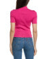 Фото #2 товара Oscar De La Renta Mock Neck Ribbed Silk-Blend Pullover Women's Pink S