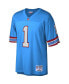 Фото #2 товара Men's Warren Moon Light Blue Houston Oilers Legacy Replica Jersey