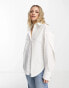 Urban Revivo relaxed shirt in white M - фото #2